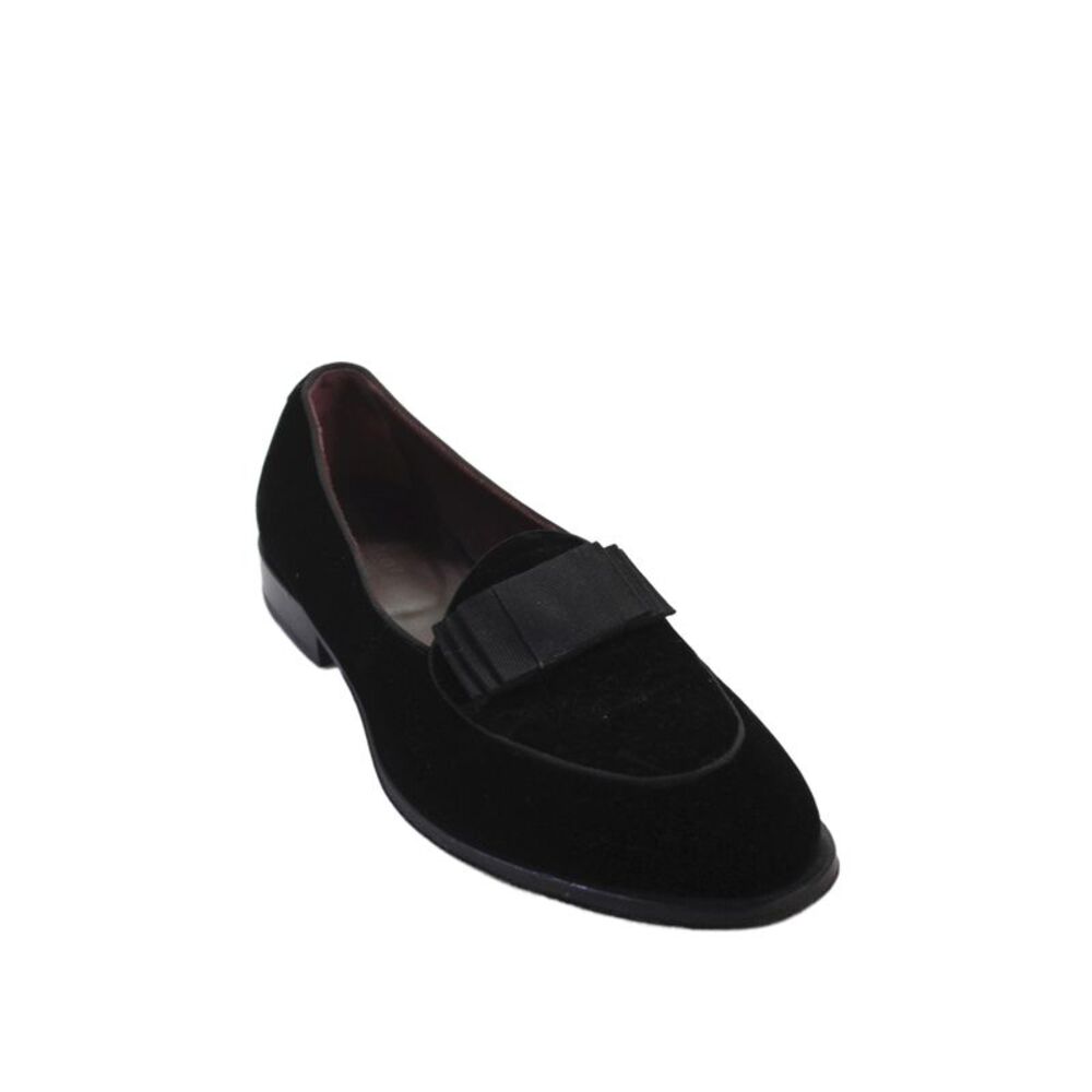 Suit Supply Men's Suede Bow Slip-On Loafers Shoes Black Size 41